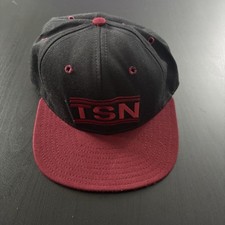 TSN Logo Fitted Hat DeLong Sz 7 USA Made Vint...
