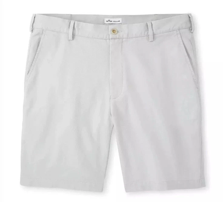 Peter Millar Mens Pilot Twill Shorts 8" Light Gray Pima Cotton Stretch Sz 38
Opens in a new window o