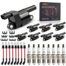 8pk Uf414 Coil Packs Iridium Spark Plugs Wires For 2007-2013 Gm 5.3 6.0 6.2