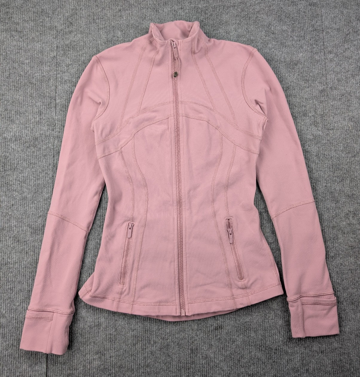 Lululemon Define Jacket Womens 4 Luon Pink Full Length Stretch Preppy Athleisure