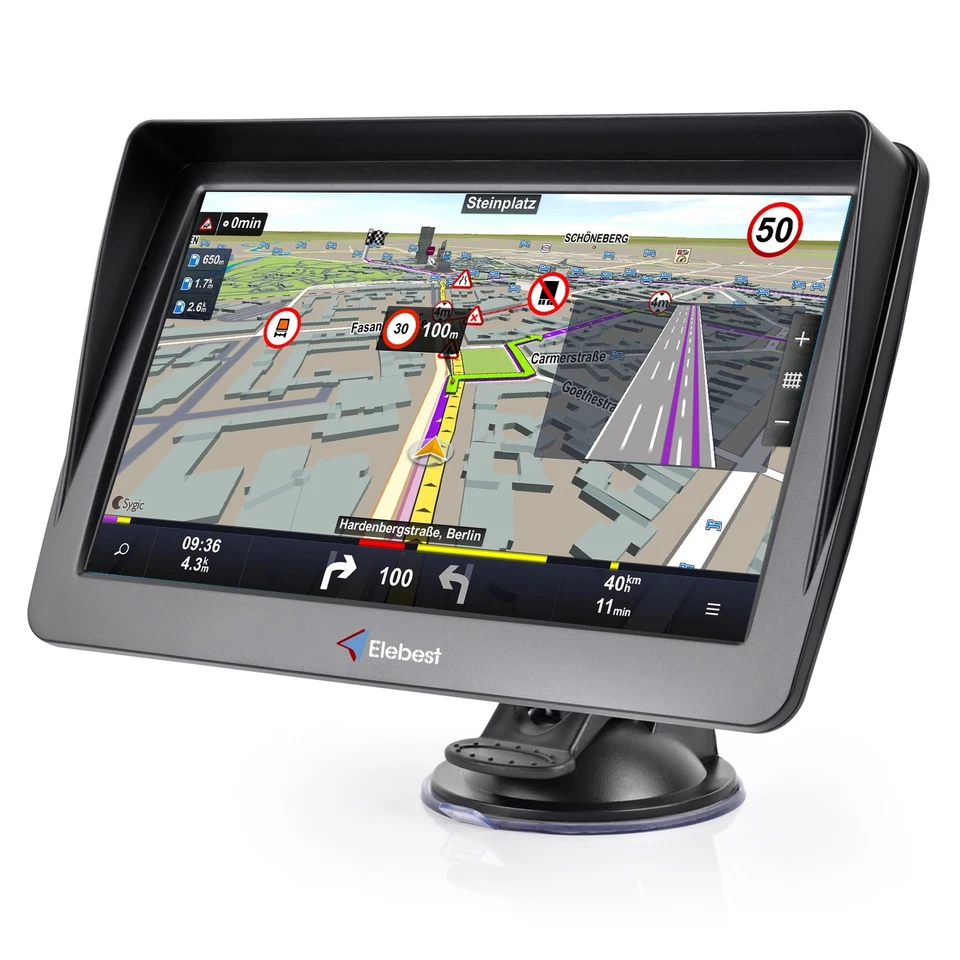 Elebest Navi City 90+ Navigationsgerät Auto GPS LKW Wohnmobil Europa Karten 2025 - Bild 2 von 4