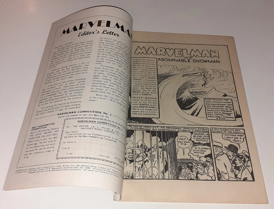 MARVELMAN no.30 (no.6) L Miller UK 1954 rare MICK ANGLO Miracleman Alan Moore - Image 2 of 4