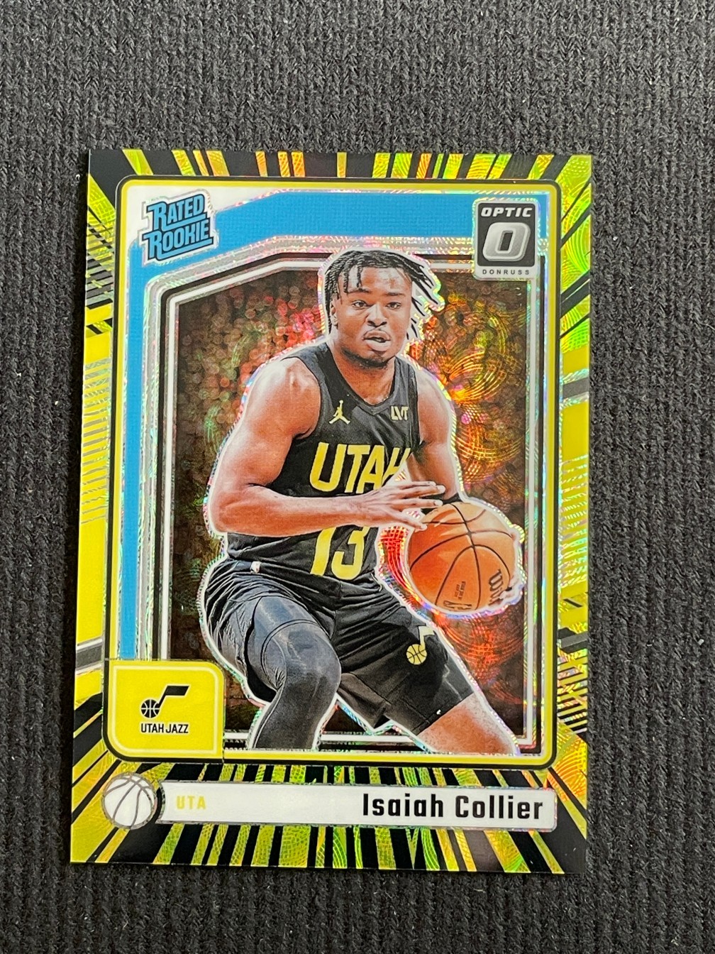 Isaiah Collier 2024-25 Panini Donruss Optic Electricity Prizm /75 #295