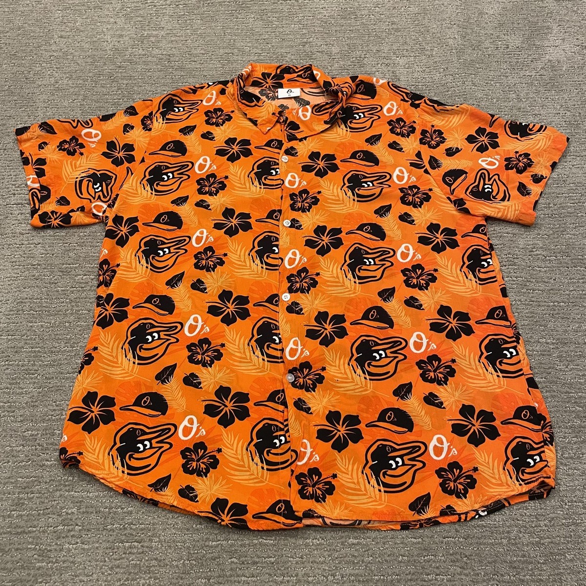 Baltimore Orioles Shirt Mens XL MLB Baseball Hawaiian Button Up