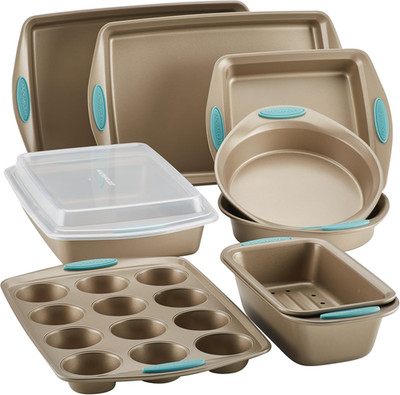 47578 Cucina Nonstick Bakeware Set with Grips Includes Nonstick Bread Pan, Bakin