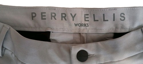 Perry Ellis Portfolio Men's Dress Pants 38x30 Slim Fit Alloy Gray NWT MSRP $95 - Picture 7 of 8