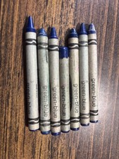 Vtg Crayola Crayons Binney Smith 7 Green Blue 80s/90s/00s Retro Used Retired