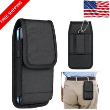 Vertical Cell Phone Holster Pouch Wallet Case With Belt Clip For iPhone Samsung