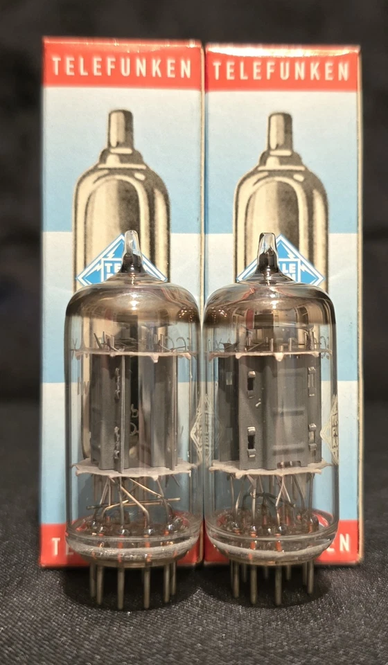TELEFUNKEN 12AX7 ECC83 ТРУБКА ЛЕГЕНДАРНЫЙ БРИЛЛИАНТ МАРКА ЗАПАДНОЙ ГЕРМАНИИ ПОДОБРАННЫЙ НАБОР - Изображение 3 из 4