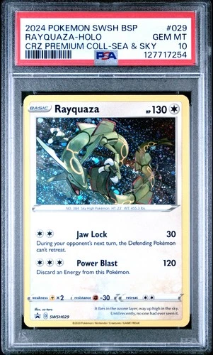 2024 POKEMON SWSH BLACK STAR PROMO #029 RAYQUAZA-HOLO PSA 10