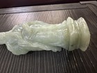Chinese Natural Lantian green jade girl hand carving Women 6” Tall Sculpture — photo 7