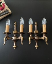 Coppia di antiche applique italiane in ottone anni '60