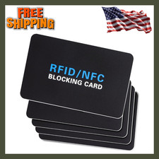 RFID Blocking Card 5 Pack Wallet Protector for Debit Credit Passport NFC