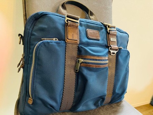 TUMI ALPHA BRAVO 2-way business bag in navy USED From Japan #T0959
