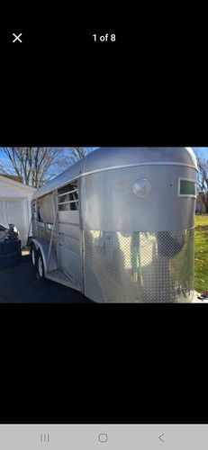 Silver Horse Trailer Dual Axle Diamond Plate Front Slatted Sides