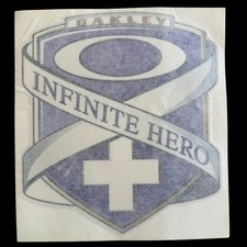 Vintage 1990 s Large Oakley Infinite Hero Sticker/Decal Size: 5.5 X 6