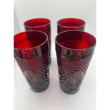Luminarc Cristal D'Arques Ruby drinking glasses set of 4 MINT