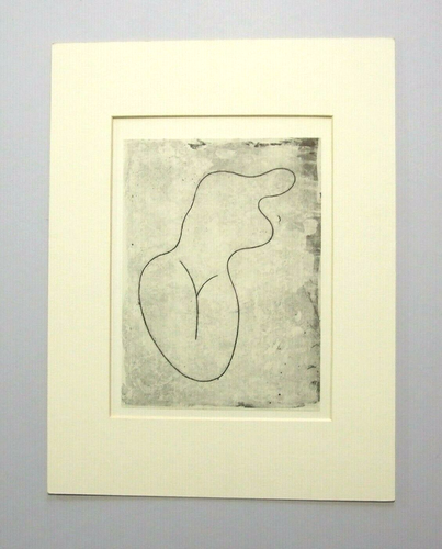 JEAN (HANS) ARP mounted vintage repro print 16 x 12" 1973 abstract nude GK045 - Picture 2 of 2