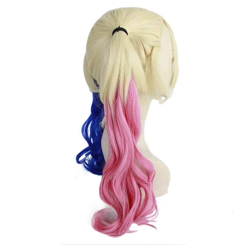 Blue and Pink Heat Resistant Wig Hair Ladies Fashionable Anime Cosplay  - Image 2 of 4