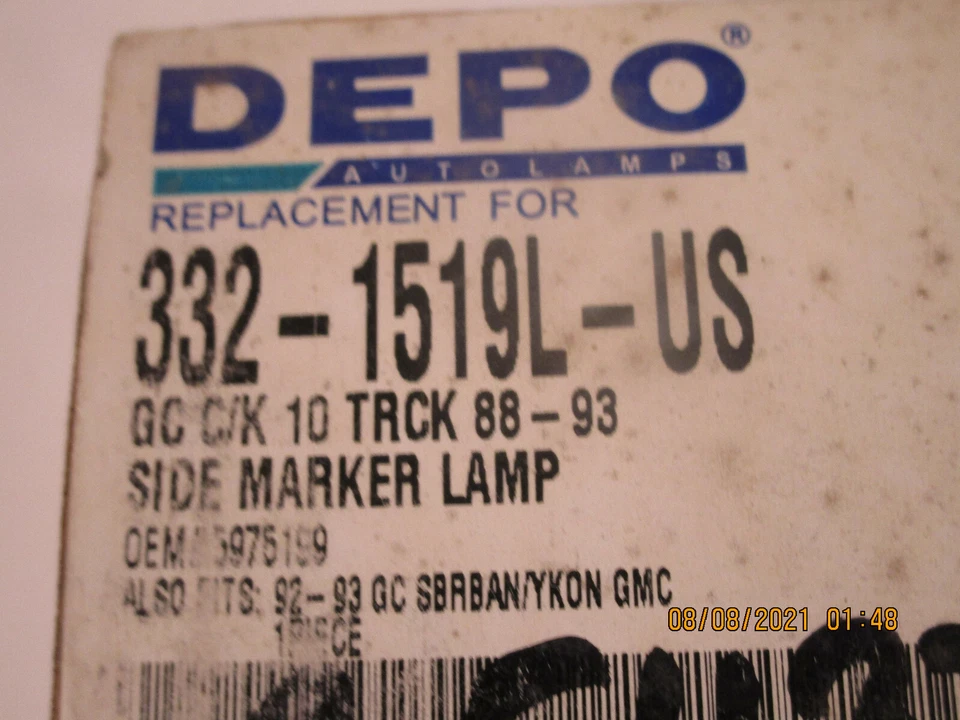 Side Marker Light Assembly Front Left Depo 332-1519L-US Foto 2 de 4