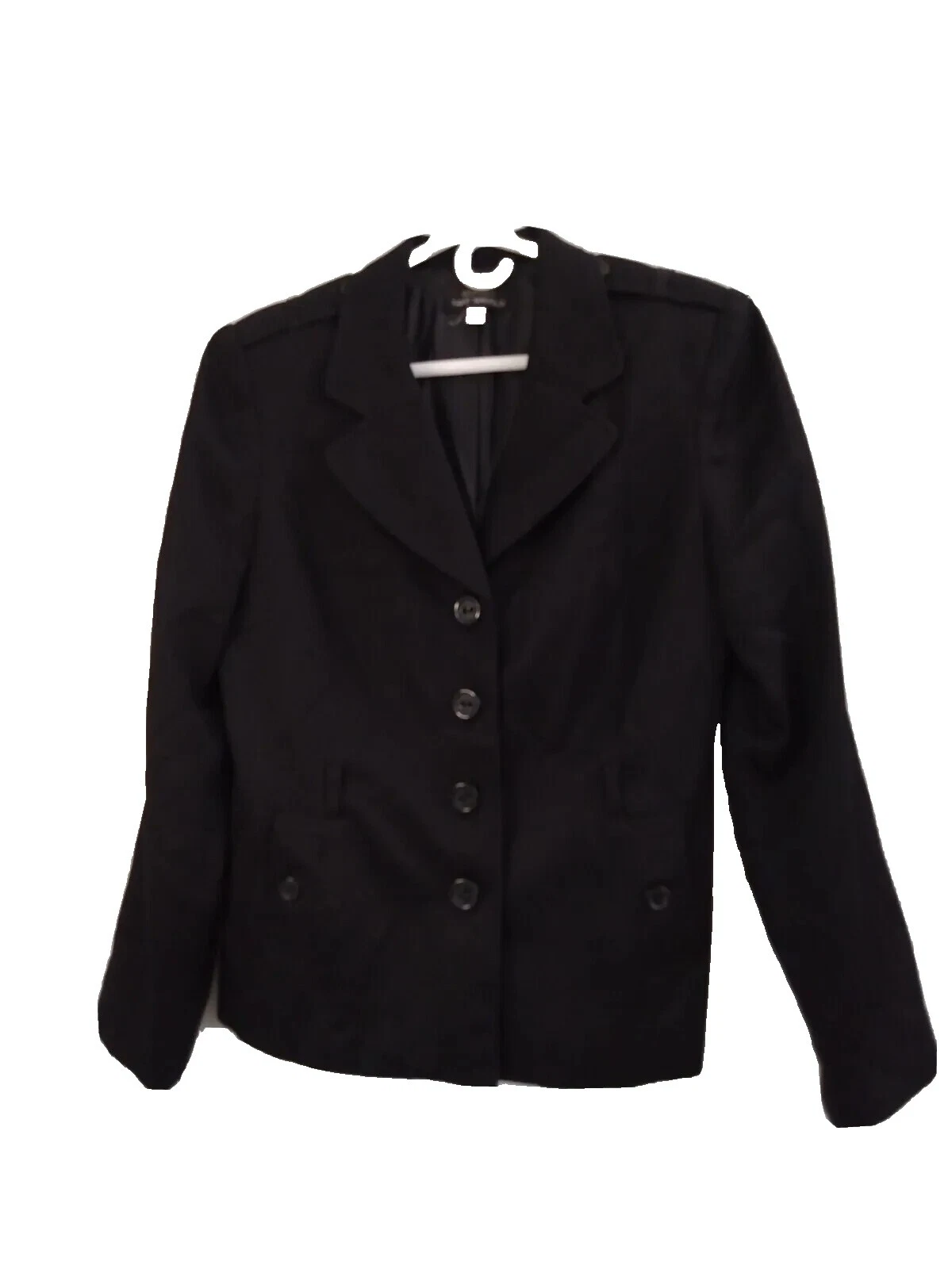 Preto plissado Casual, Casacos, jaquetas e Coletes para mulheres