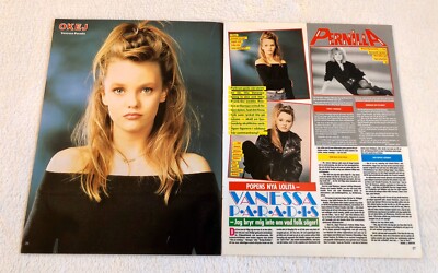 VANESSA PARADIS 1987 Clipping Poster Swedish magazine Okej Vintage