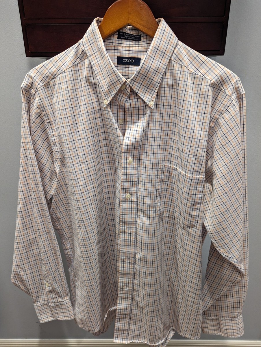 Izod Men's Dress Shirt 100% Cotton 16.5x34/35 - Good Condition