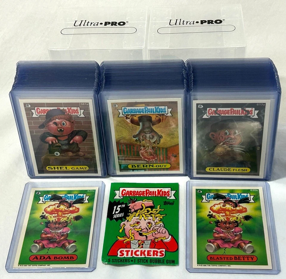 1988 Garbage Pail Kids NDC 15th Series 15 OS15 MINT 88 Card Set w/NEW TOPLOADERS - Image 2 of 4