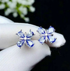 2.85Ct Simulated Diamond Women's Earring Shiny Flower Earrings 925 Silver Plated
