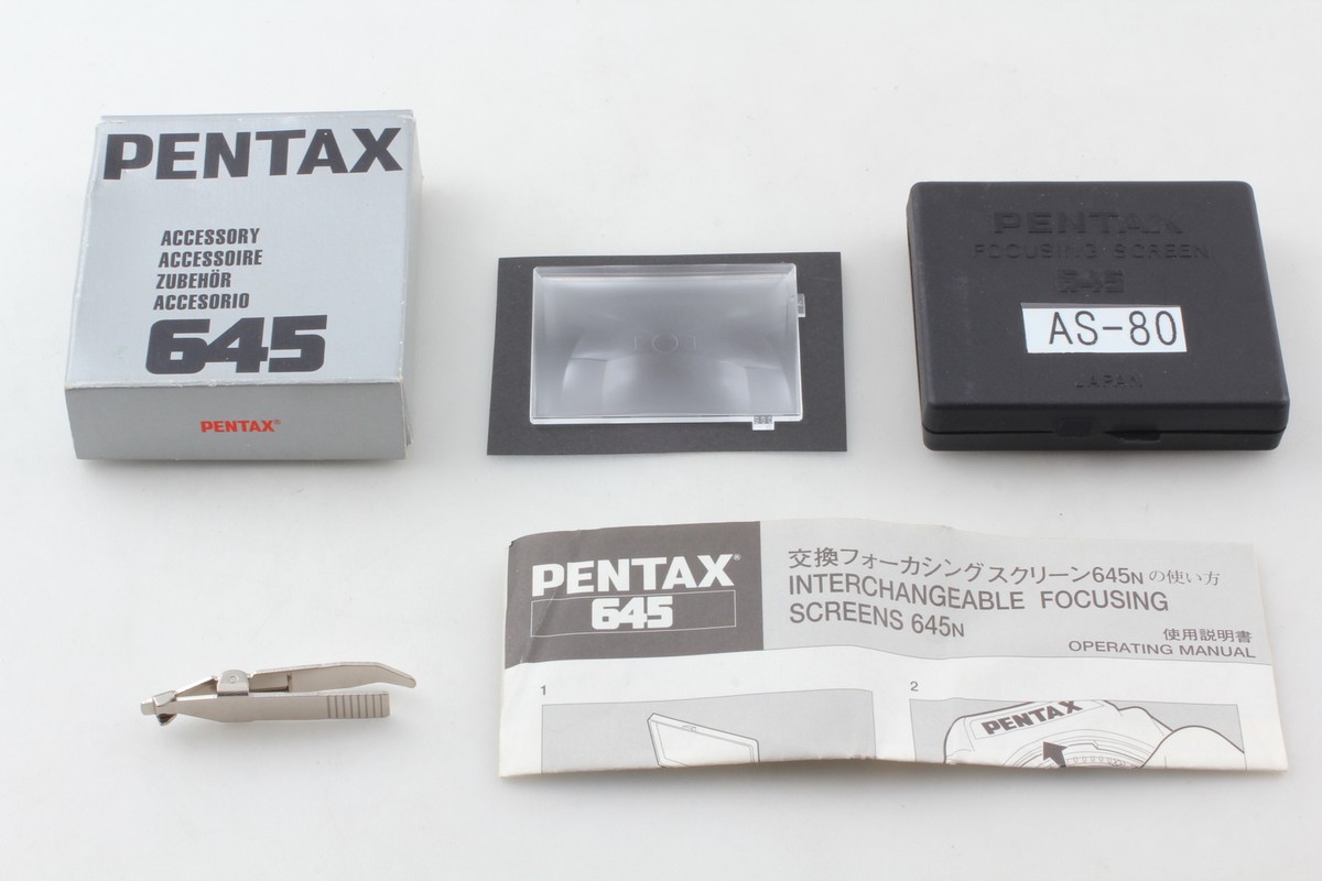 Box,Instructions [MINT] PENTAX 645 Focusing Screen AS-80 For