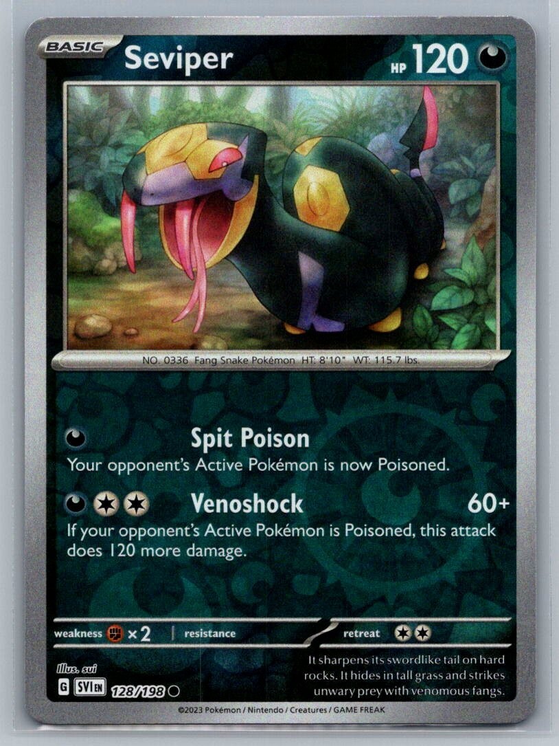 Seviper 128/198 Scarlet & Violet Common Pokémon TCG 2023