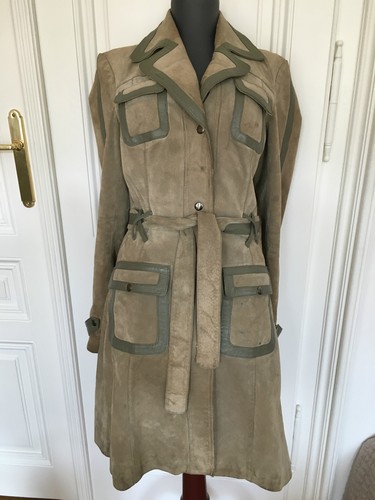Leather Coat VERO MODA Beige Suede Coat 