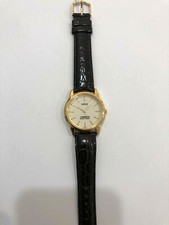 Lorus Orologio analogico da uomo al quarzo con cinturino in pelle RM347FX9, Nero, striscia