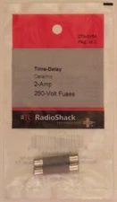 RadioShack Time-Delay Ceramic 2-Amp 250-Volt MDA Fuses 1-1/4"x1/4" 2A 250V 2/PK