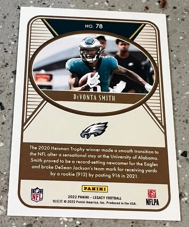 2022 Legacy /100 DeVonta Smith No. 78 Eagles! - Image 2 of 2