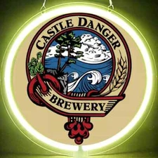 Castle Danger Beer Brewery Acrylic 12"x12" Neon Sign Bar Light Lamp Club Pub EM