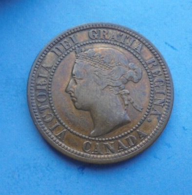 Kanada One Cent 1882 H, Victoria, wie abgebildet.