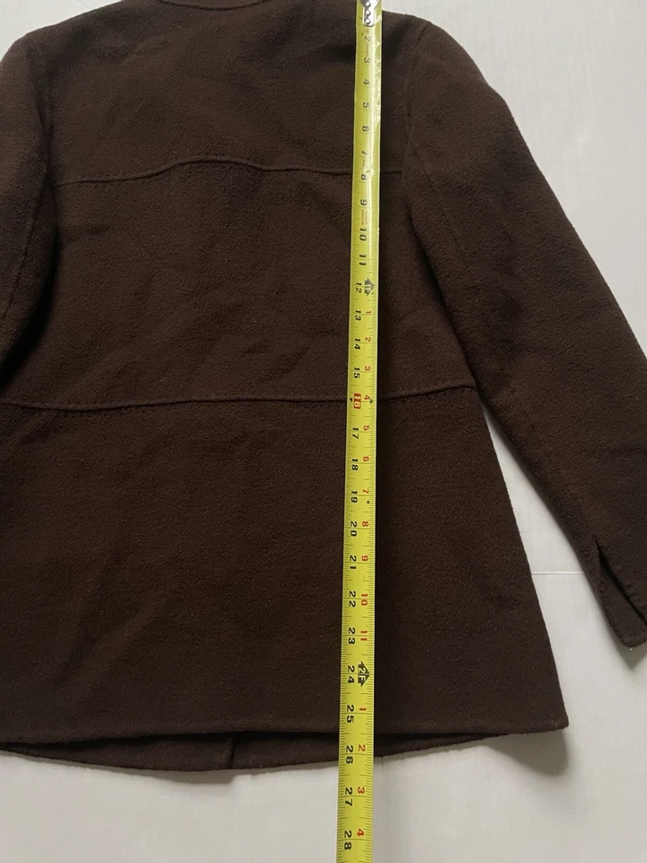 Charter Club Suéter Mujer 2P Marrón Chocolate Lana Hervida Chaqueta Larga Foto 3 de 4