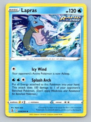 2021 Pokemon Card Fusion Strike Lapras 54/264 | eBay