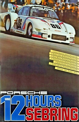 AWESOME PORSCHE 12HRS OF SEBRING  POSTER 