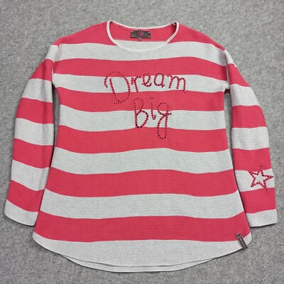 Lieblingsstuck Oversize Pullover Größe 38 - M Rosa Grau Baumwolle Strick
