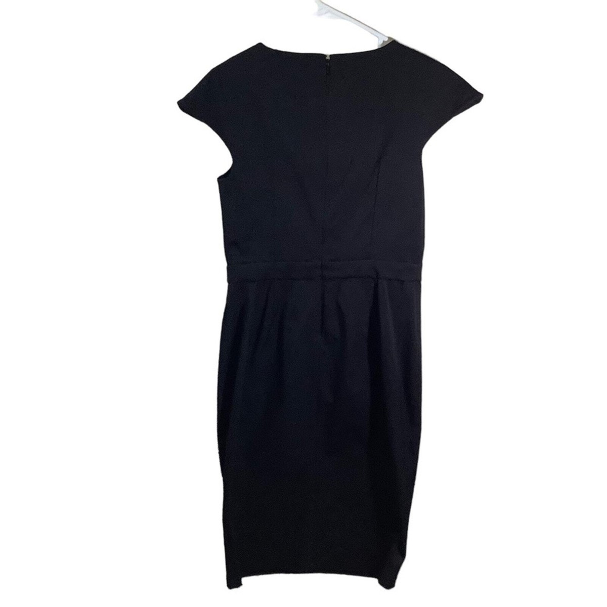 Tadashi Shoji Women's Faux Wrap Cap Sleeve Little Dress Gem Bling Accent Size 4 View 5