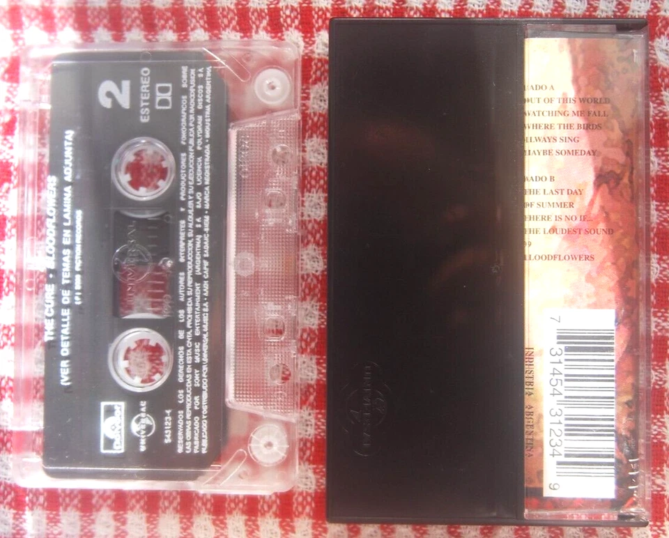 THE CURE *BLOODFLOWERS* ARGENTINA 9-track CASSETTE 2000 ~ 25 Y.O. L@@K - Image 2 of 3