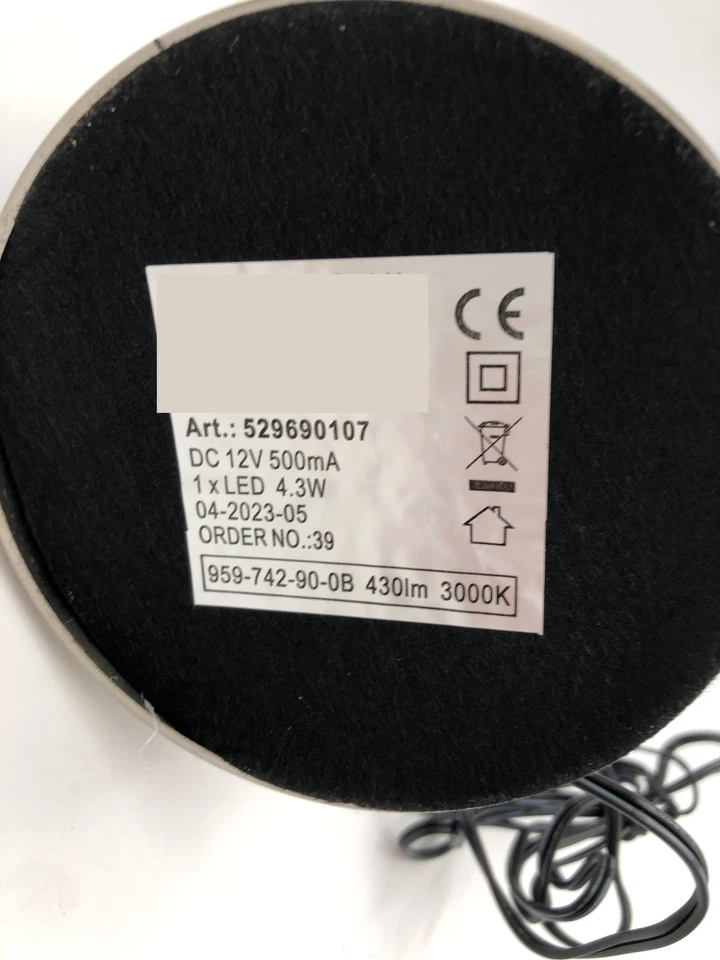 Lampada da tavolo LED Cristo, nichel opaco, touch, 3 livelli, vetro bianco, 1... - Immagine 3 di 4