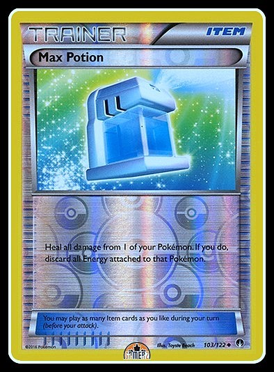 Max Potion - 103/122 - Uncommon Reverse Holo -(x1)- XY BreakPoint - NM-Mint!!!