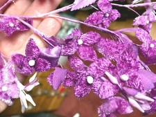 vintage velvet silk millinery flower made in Japan 1 spray hyacinth