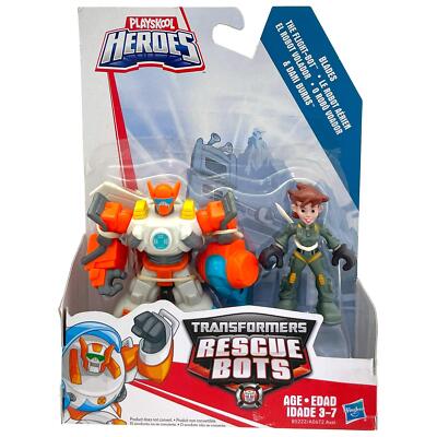 Playskool Heroes Transformers Rettungsbots KLINGEN Flugbot & DANI BURNS Figuren