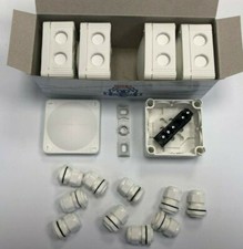  5 Wiska 308/5 White IP66 Weatherproof Combi Terminal Junction Boxes & Glands 