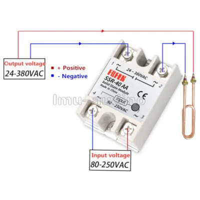 SSR-40AA 40A Solid State Relay Module 80-250V AC / 24-380V AC NEW