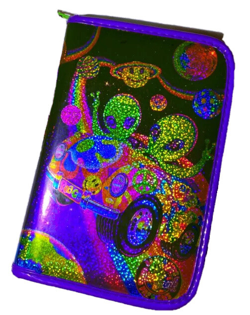 LISA and PZB-39 直筆サイン入り シリアルナンバー[007] Rare Prismatic Classic Purple Lisa Frank Aliens Planner Zoomer